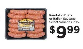 Food 4 Less Randolph brats or italian sausage offer