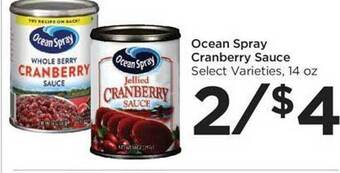 Food 4 Less Ocean spray cranberry sauce offer