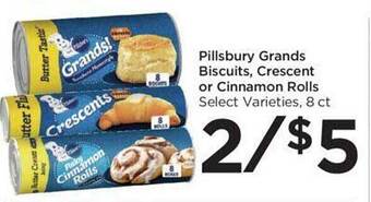 Food 4 Less Pillsbury grands biscuits, crescent or cinnamon rolls offer