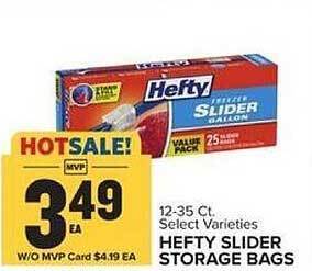 Food Lion Hefty slider storage bags offer
