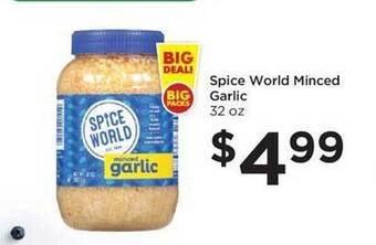 Food 4 Less Spice world minced garlic offer