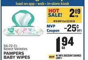 Food Lion Pampers baby wipes offer