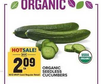 Food Lion Organic seedless cucumbers offer