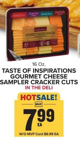 Food Lion Taste of inspirations gourmet cheese sampler cracker cuts offer