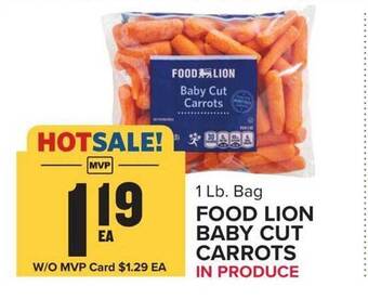 Food Lion Food lion baby cut carrots offer