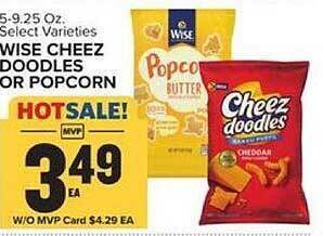 Food Lion Wise cheez doodles or popcorn offer