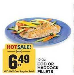 Food Lion Cod or haddock fillets offer