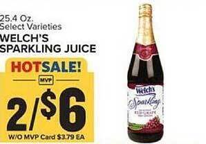 Food Lion Welch's sparkling juice offer