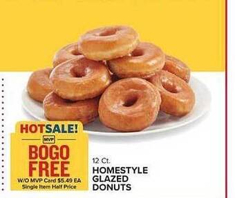 Food Lion Homestyle glazed donuts offer
