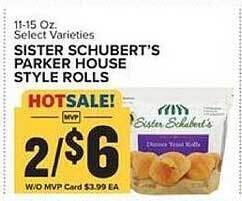 Food Lion Sister schubert's parker house style rolls offer