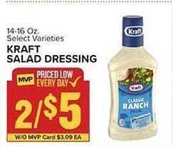 Food Lion Kraft salad dressing offer