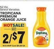 Food Lion Tropicana premium orange juice offer