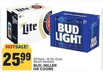 Food Lion Bud, miller or coors offer