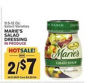 Food Lion Marie's salad dressing offer