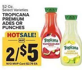 Food Lion Tropicana premium ades or punches offer