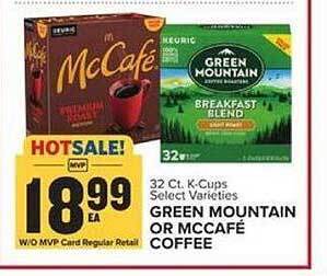 Food Lion Green mountain or mccafe coffee offer