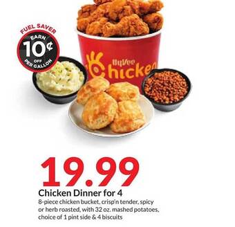 Hy-Vee Chicken dinner for 4 offer