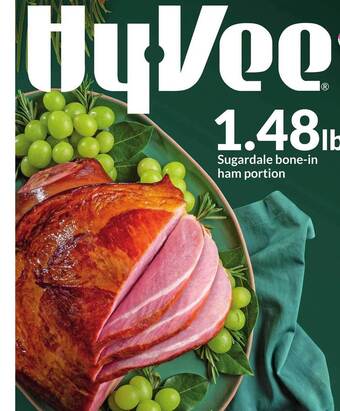Hy-Vee Sugardale bone-in ham portion offer