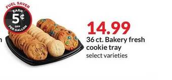 Hy-Vee 36 ct. bakery fresh cookie tray offer