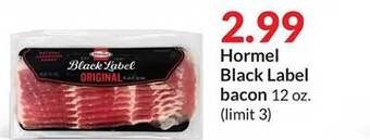 Hy-Vee Hormel black label bacon offer