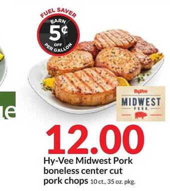 Hy-Vee Hy-vee midwest pork boneless center cut pork chops offer
