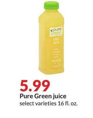 Hy-Vee Pure green juice offer