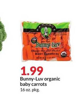 Hy-Vee Bunny-luv organic baby carrots offer