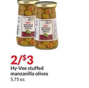 Hy-Vee Hy-vee stuffed manzanilla olives offer