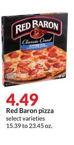 Hy-Vee Red baron pizza offer
