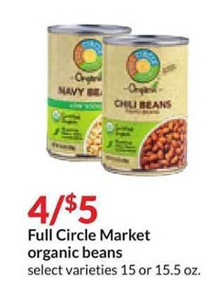 Hy-Vee Full circle market organic beans offer