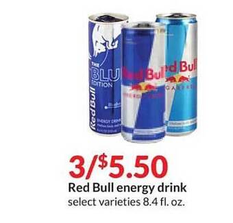 Hy-Vee Red bull energy drink offer