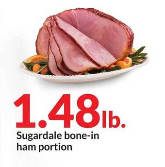 Hy-Vee Sugardale bone-in ham portion offer