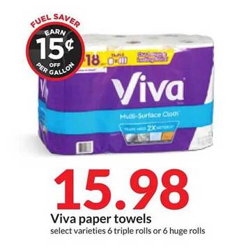 Hy-Vee Viva paper towels offer