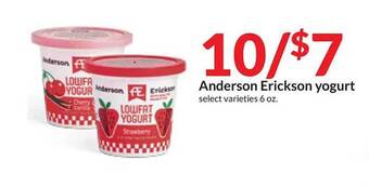 Hy-Vee Anderson erickson yogurt offer