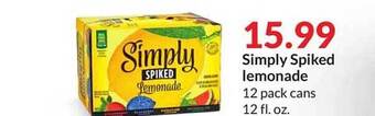 Hy-Vee Simply spiked lemonade offer