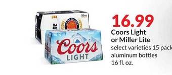 Hy-Vee Coors light or miller lite offer