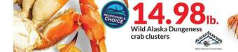 Hy-Vee Wild alaska dungeness crab clusters offer