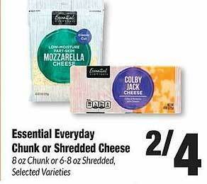 Sentry Essential everyday chunk or shredded cheese offer