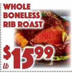The Food Emporium Whole boneless rib roast offer