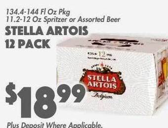 The Food Emporium Stella artois 12 pack offer