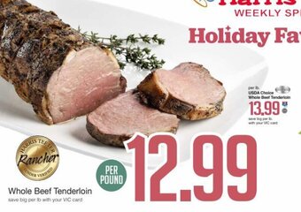 Harris Teeter Whole Beef Tenderloin offer