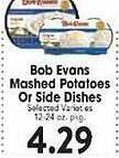 Festival Foods Bob evans mashed potatoes or side dishes offer