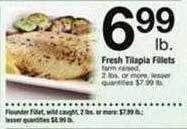 Safeway Fresh tilapia fillets offer