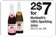 Safeway Martinelli's 100% sparkling juice offer