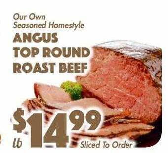 Angus top round roast beef