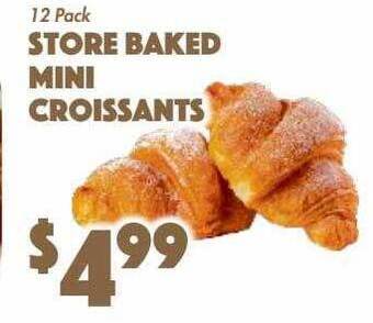 The Food Emporium Store baked mini croissants offer
