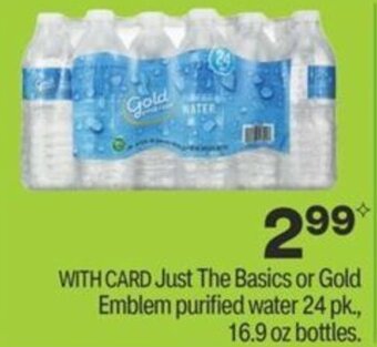 CVS Gold Emblem Purified Water 16.9 oz offer