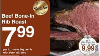Harris Teeter Beef Bone-In Rib Roast offer