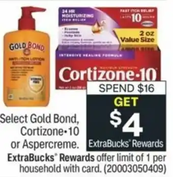 CVS Gold Bond, Cortizone 10 or Aspercreme offer