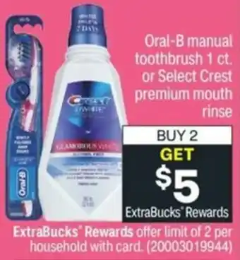 CVS Oral-B Manual Toothbrush offer